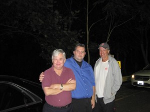 Ray Goddard, Mayor Frank Nolan and Dick McCormick waiting for JCP&L's crew to arrive at Wyndmoor Condos to restore power for 125 families