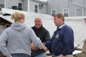 Sheriff Shaun Golden touring Superstorm Sandy damage. Photo: Monmouth County Sheriff's Office