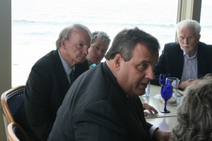 Governor Christie meeting with business owners at McLoone's Pier House in Long Branch, April 18, 2013. Photo by Art Gallagher