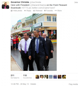 Christie obama tweet