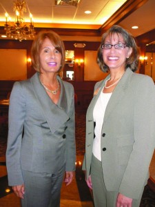 State Senator Barbara Buono and Linda Baum, Democratic candidate for Middletown Township Committee, 8/25/12 facebook photo