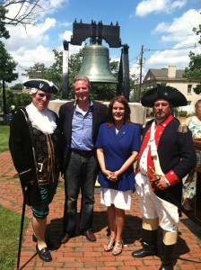 Gen George Washington, Congressman Frank Pallone, Mayor Wanda Diaz and Col. Manly Rash aka Gene Hoyas