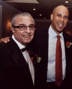 Former Monmouth County Democratic Chairman Vic Scudiery and Newark Mayor Cory Booker