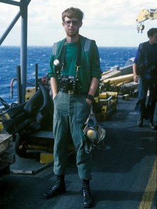 Photographer Mate 2nd class Joe Sharp aboard the USS Forrestal in 1978