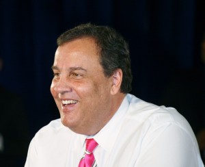 Governor Chris Christie by Belmar Town Hall. photo by Art Gallagher