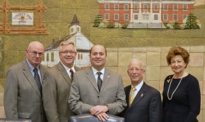 Freehold Township Committee Members Eugene B. Golub, Thomas  L. Cook, Mayor David M. Salkin, Deputy Mayor Anthony J. Ammiano, and Barbara J. McMorrow