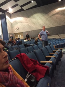 A Marlboro resident asking for Victoria Dean's resignation from the Marlboro Board of Education.  Contrary to reports of 300 people present, there were about 125 people in the 622 seat Marlboro Middle School Auditorium