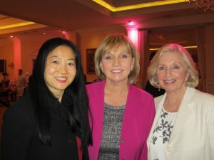 Lt. Gov Kim Guadagno, center with former Monmouth County Clerk M. Claire French, right and Sui Allex, a Marlboro GOP Council candidate, at the launch of the We Care About NJ PAC