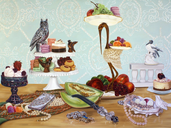 Halpern Still Life With Birds and Desserts