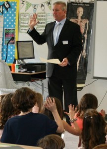 Assemblyman Dave Rible visiting fourth grade students at Spring Lake Hts Elementary School