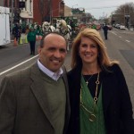 Freeholder Director Tom Arnone and Deputy Director Serena DiMaso at the Asbury Park St. Pat's Parade