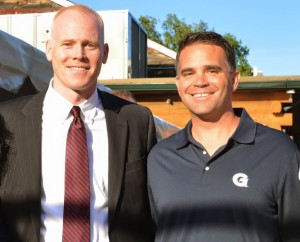 Former Asbury Park Councilman Jim Keady, left and Belmar Mayor Lawless Matt Doherty, also left