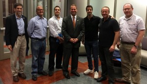 Sheriff Shaun Golden and members of the Jewish Federation in the Heart of New Jersey