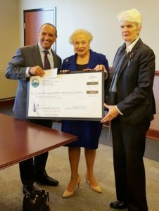 Freeholders Tom Arnone and Lillian Burry complete the purchase of Ft. Monmouth with Noreen Dresser, Chief of Real Estate, U.S. Army Corp of Engineers, NY Distirct