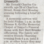 In Memory Of Donald Charles Unsworth