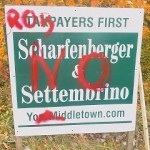 Middletown Democrat Thugs Vandalize Election Signs 