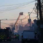 6 firefighters hurt in Keyport fire, at least 3 buildings lost