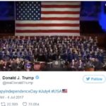 President Trump Tweets MAGA Choir Video for Independence Day