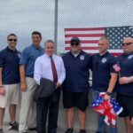 American Flags Fly Over NJ Turnpike